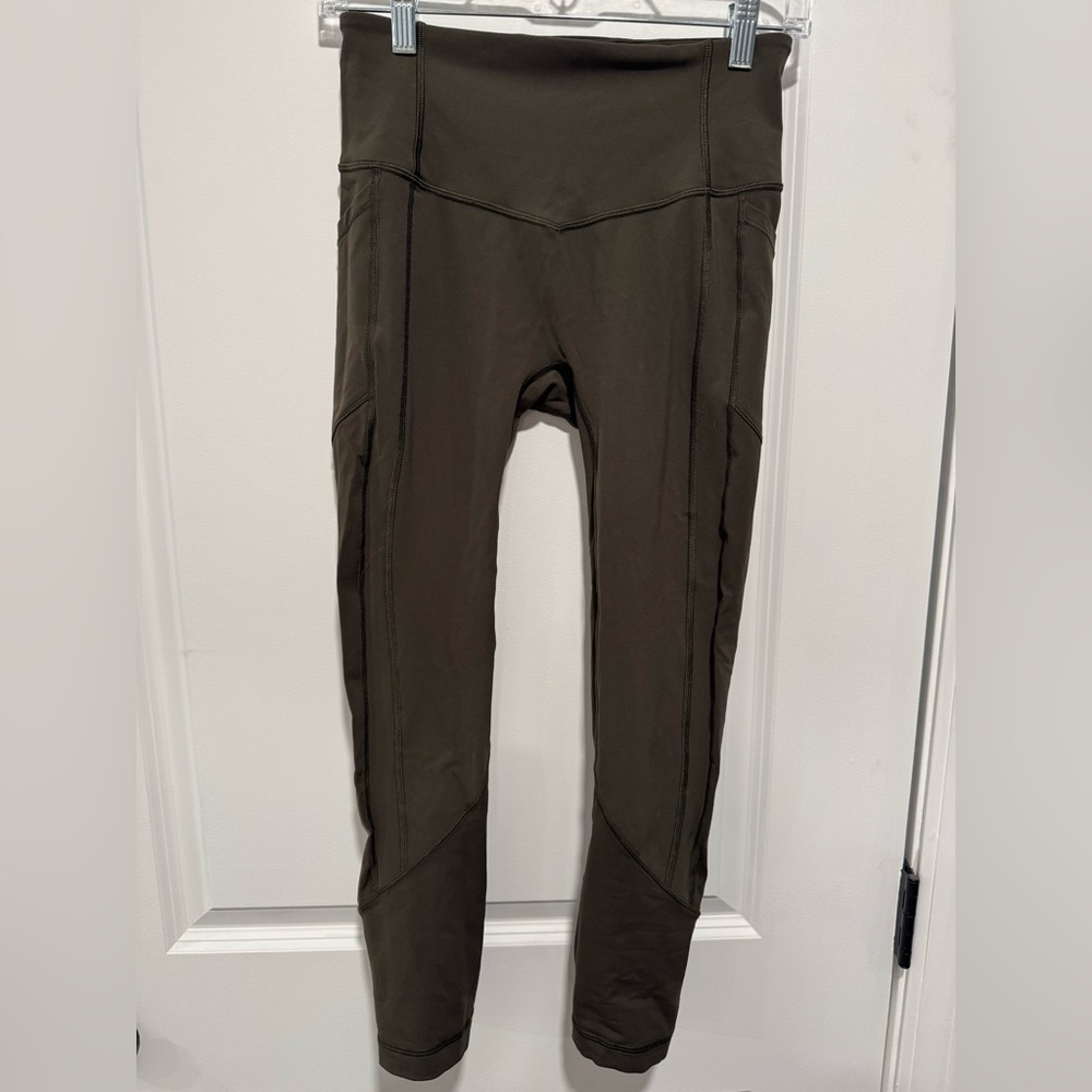 Lululemon Olive Green High-Waisted All the Right Places Leggings